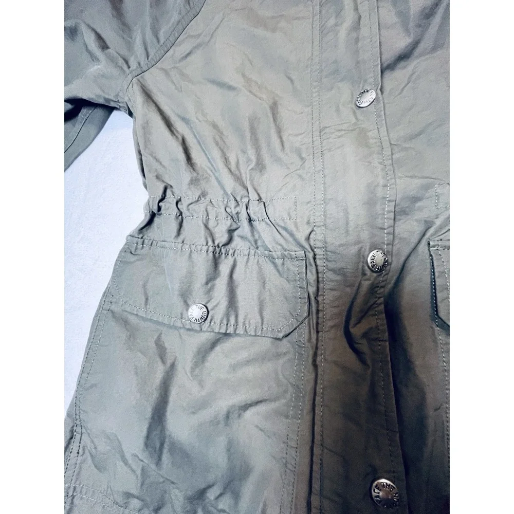 The North Face Women Rainsford Jacket‎ Taupe Green Rain Parka Hooded Med